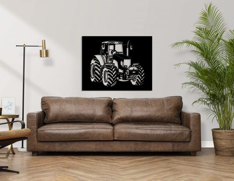 Décoration murale en métal : Le Tracteur