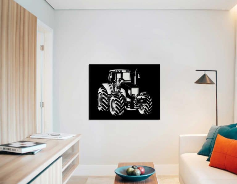 Décoration murale en métal : Le Tracteur