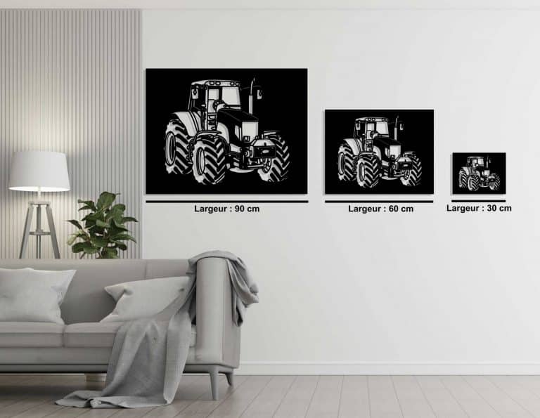 Décoration murale en métal : Le Tracteur