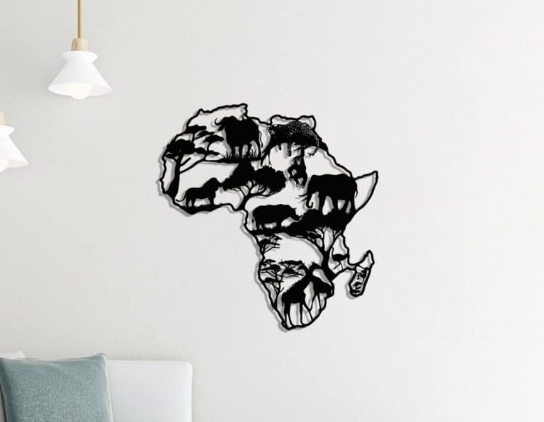 Décoration murale en métal : Afrique