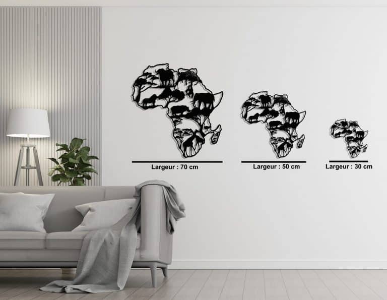 Décoration murale en métal : Afrique