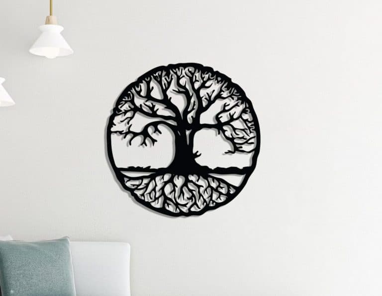 Décoration murale en métal : Arbre de vie