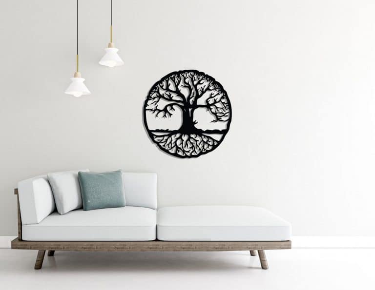 Décoration murale en métal : Arbre de vie
