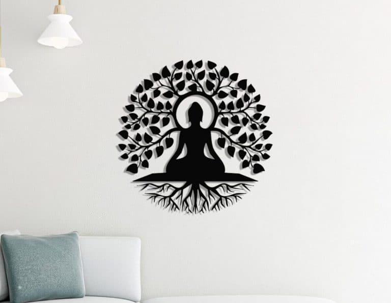 Décoration murale en métal : Buddha