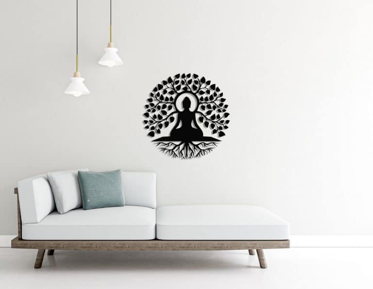 Décoration murale en métal : Buddha