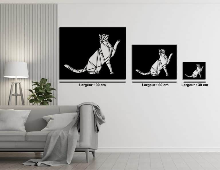 Décoration murale en métal : Chat joueur