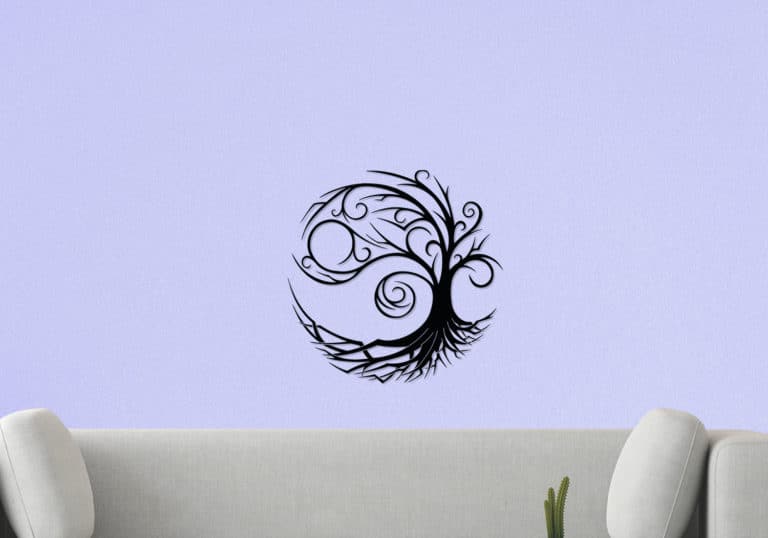 Décoration murale en métal : Arbre volant