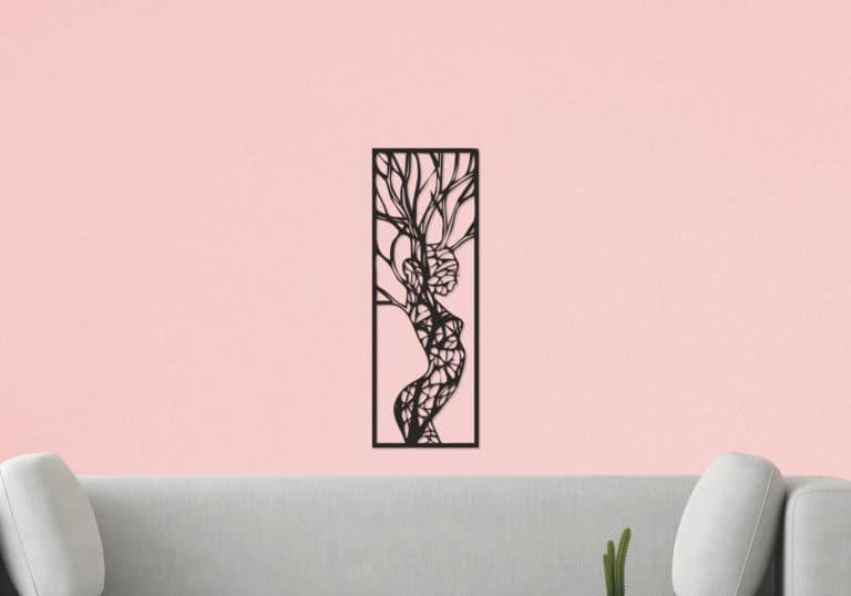 Décoration murale en métal : Arbre Femme
