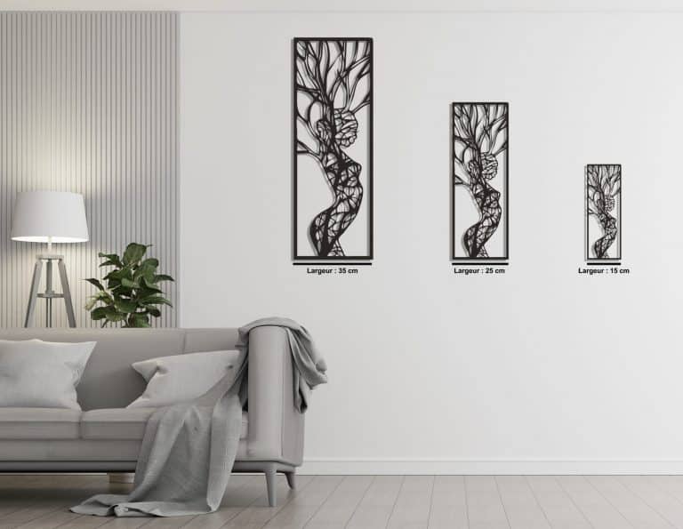 Décoration murale en métal : Arbre Femme