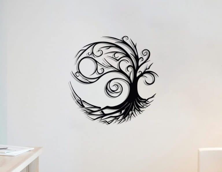 Décoration murale en métal : Arbre volant