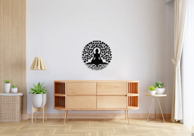 Décoration murale en métal : Buddha