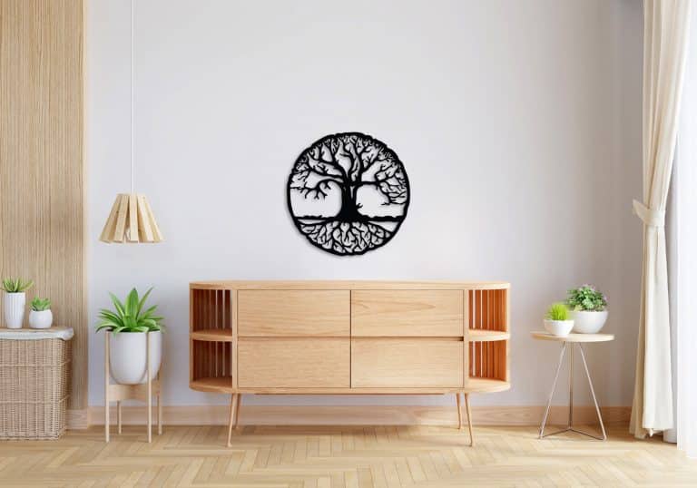 Décoration murale en métal : Arbre de vie