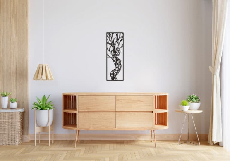 Décoration murale en métal : Arbre Femme