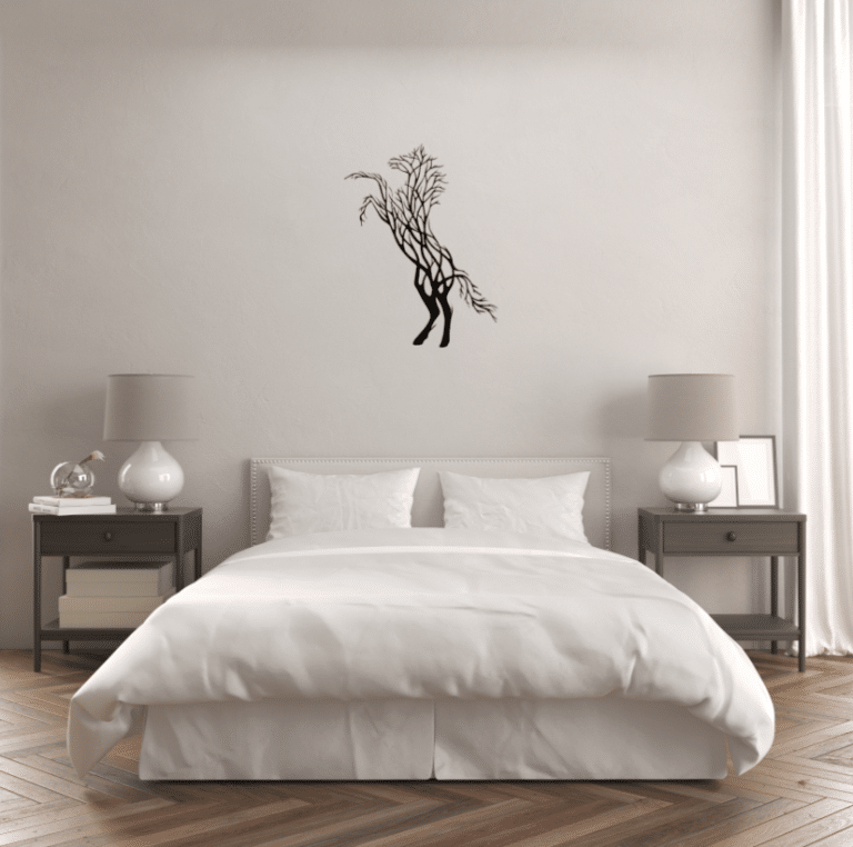 Décoration murale en métal : Arbre Cheval Cabré
