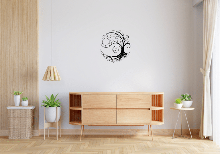 Décoration murale en métal : Arbre volant