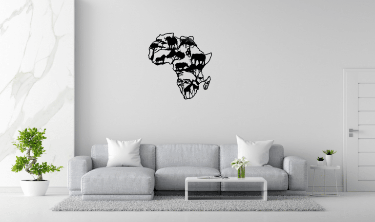 Décoration murale en métal : Afrique