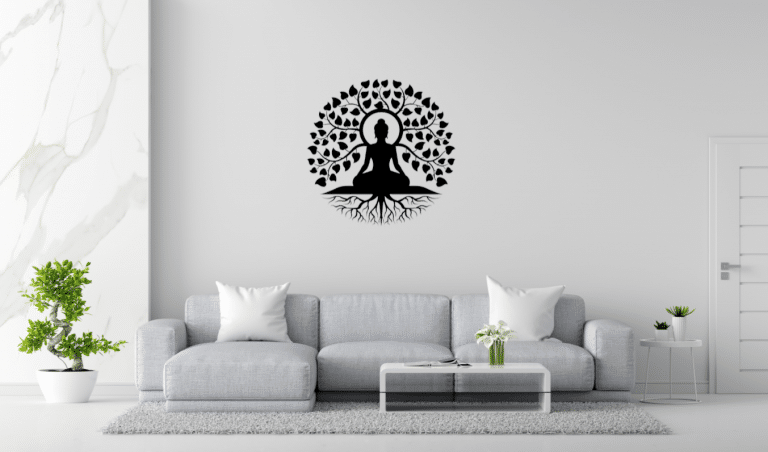 Décoration murale en métal : Buddha