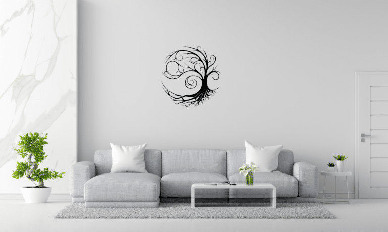 Décoration murale en métal : Arbre volant