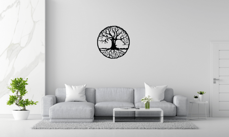 Décoration murale en métal : Arbre de vie