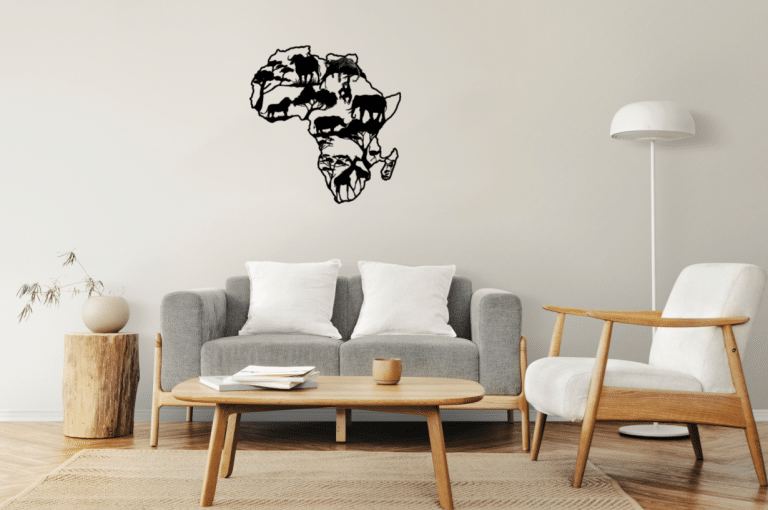 Décoration murale en métal : Afrique