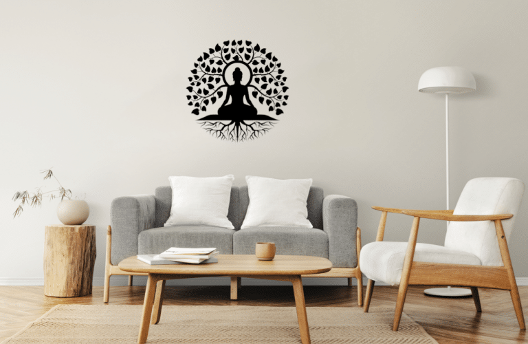 Décoration murale en métal : Buddha