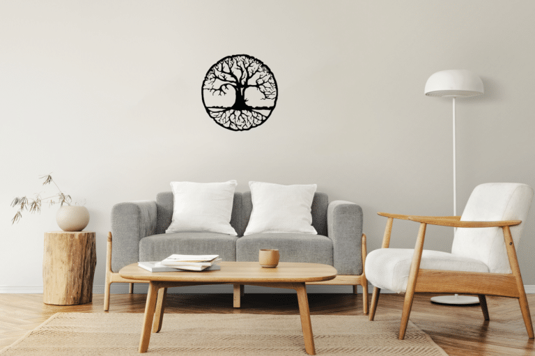 Décoration murale en métal : Arbre de vie