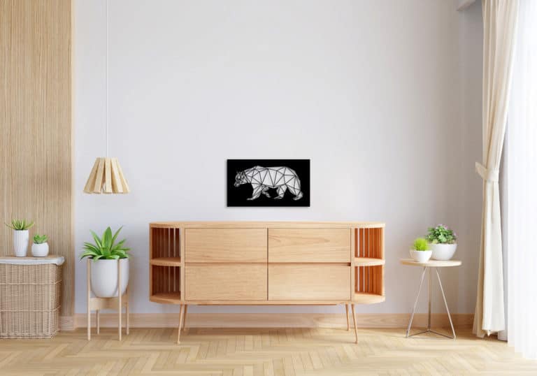 Décoration murale en métal : Ours qui marche