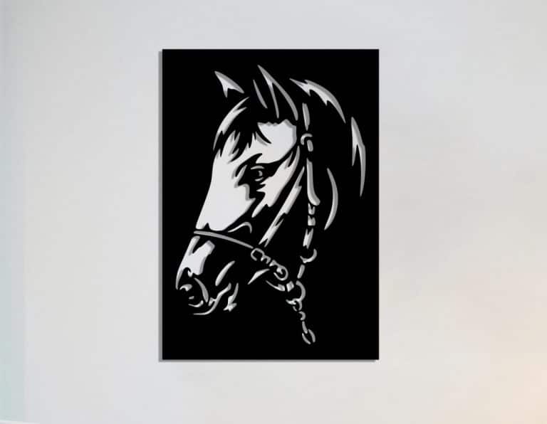 Décoration murale en métal : Esquisse Équine