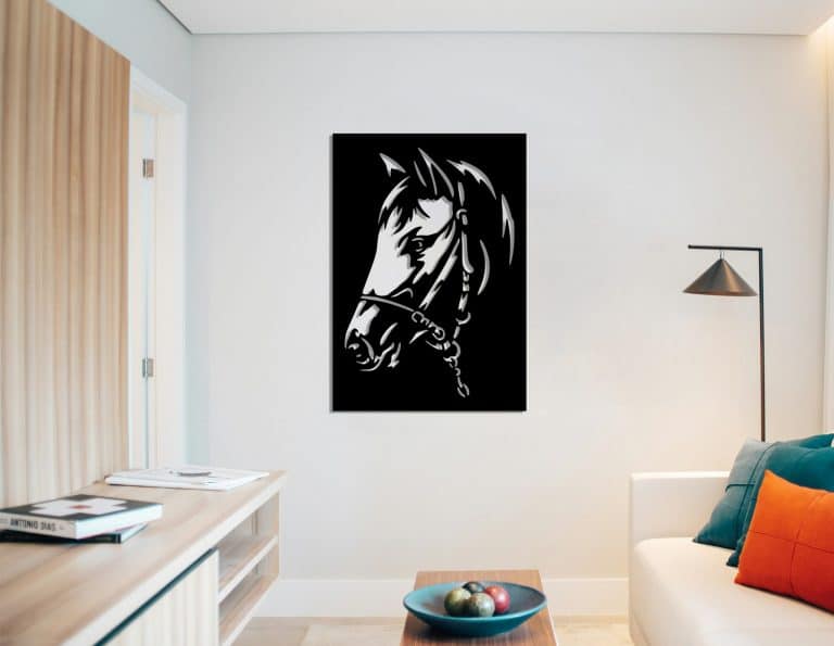 Décoration murale en métal : Esquisse Équine