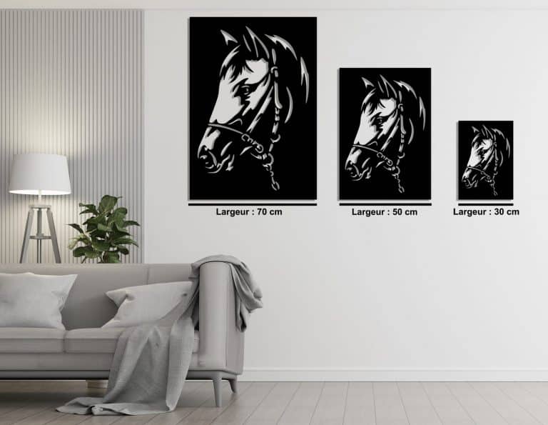 Décoration murale en métal : Esquisse Équine