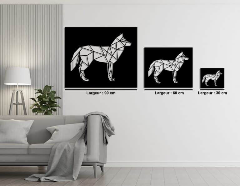 Décoration murale en métal : Loup