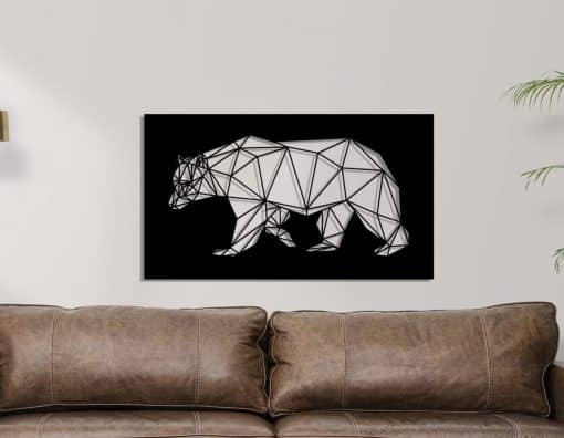 Décoration murale en métal : Ours qui marche