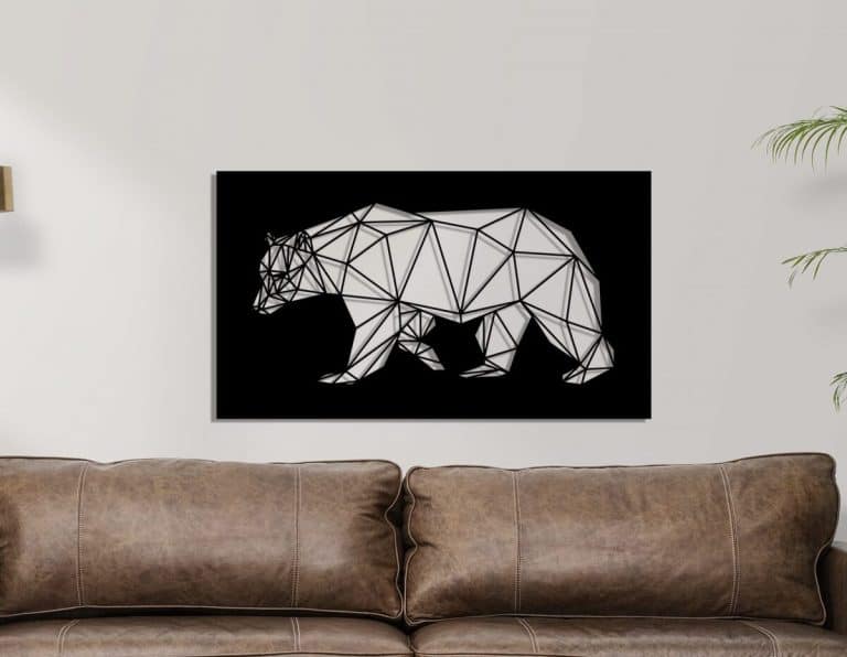 Décoration murale en métal : Ours qui marche