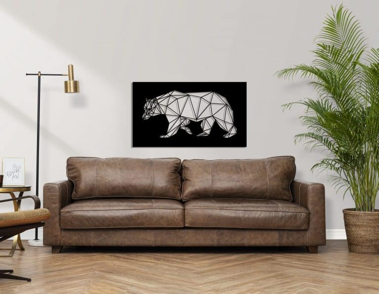 Décoration murale en métal : Ours qui marche