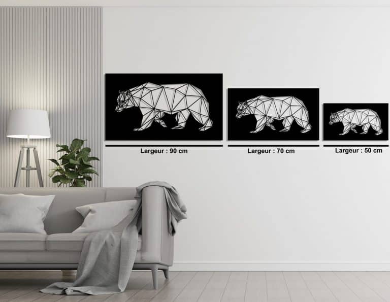 Décoration murale en métal : Ours qui marche