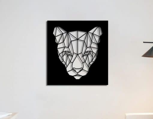 Décoration murale en métal : Tête de panthère