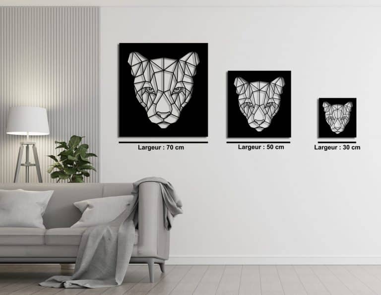 Décoration murale en métal : Tête de panthère