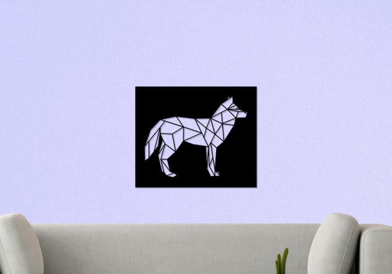 Décoration murale en métal : Loup