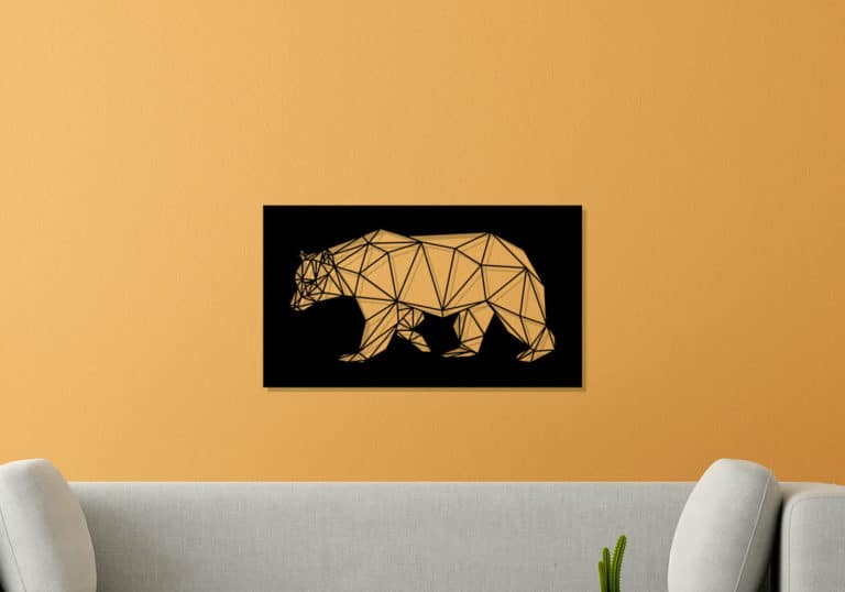 Décoration murale en métal : Ours qui marche