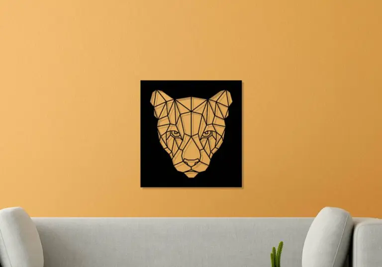 Décoration murale en métal : Tête de panthère