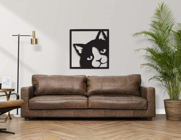 Décoration murale en métal : Chat (coté droit)