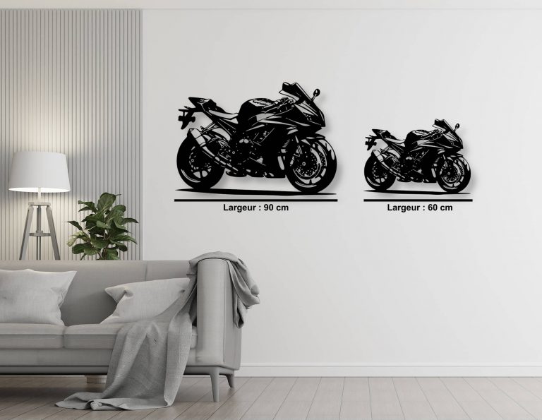 Décoration murale en métal : Moto Kawasaki Super Sport