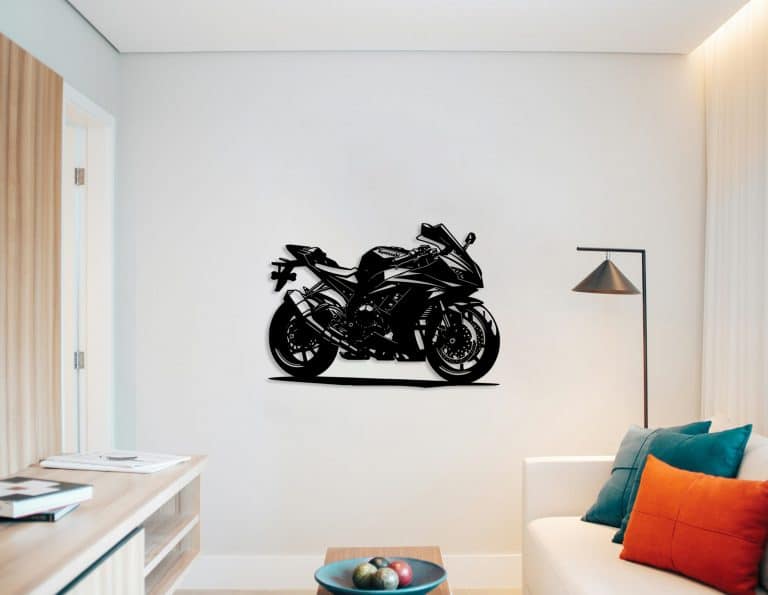 Décoration murale en métal : Moto Kawasaki Super Sport