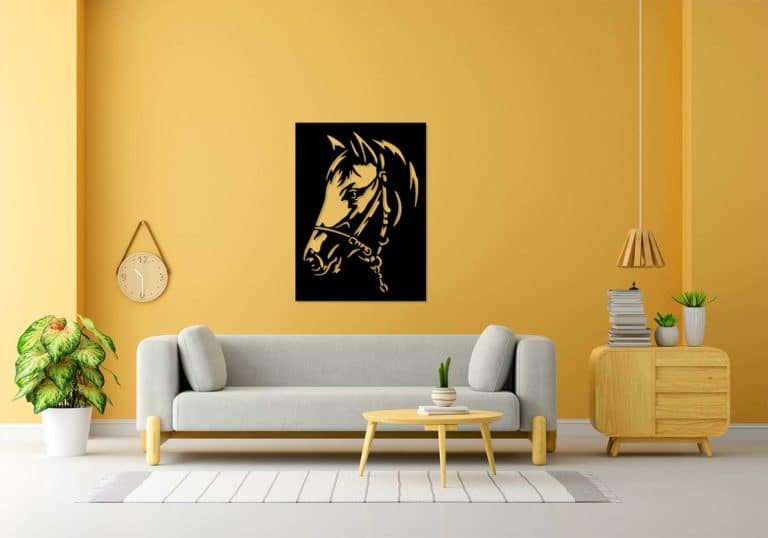 Décoration murale en métal : Esquisse Équine