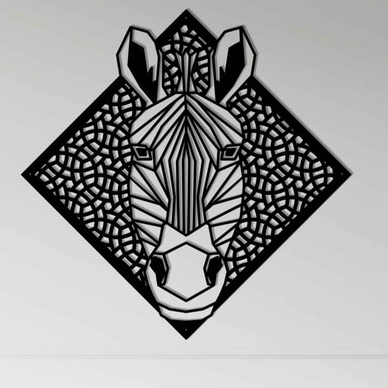 Décoration murale en métal : Zebre