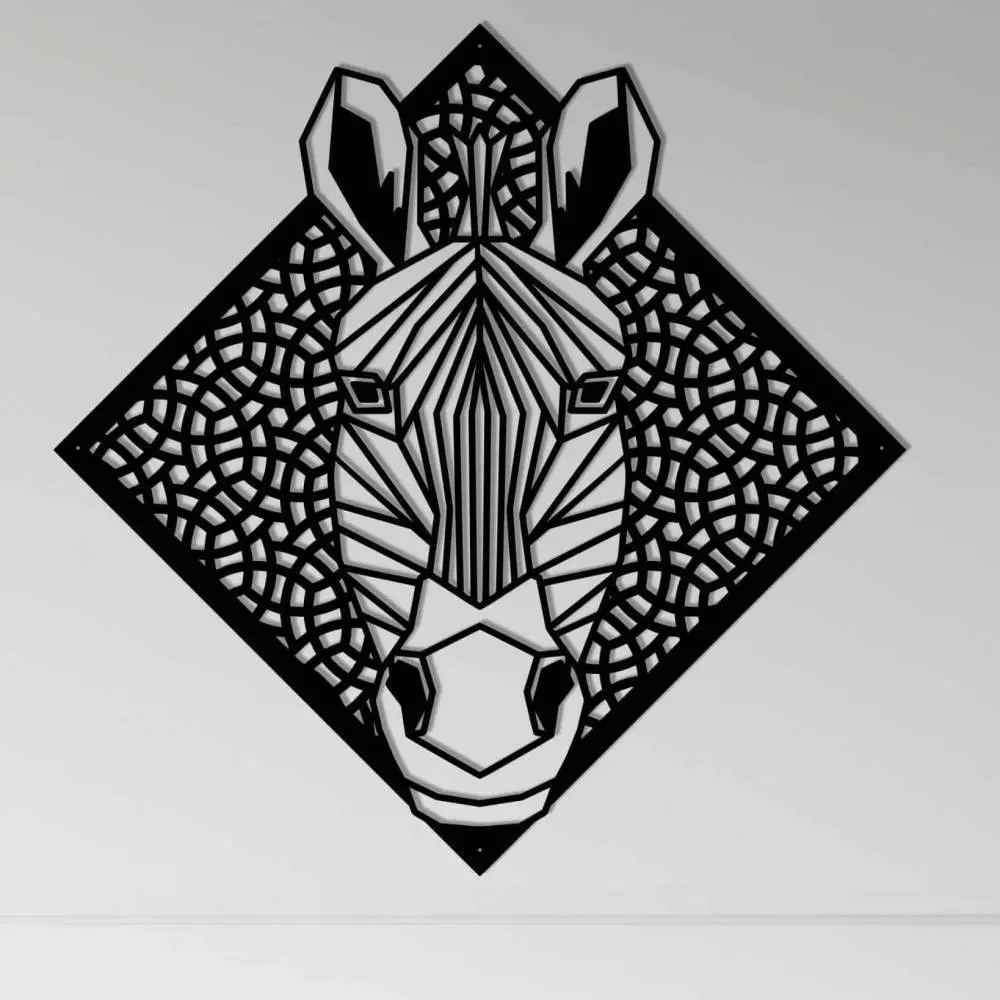 Décoration murale en métal : Zebre
