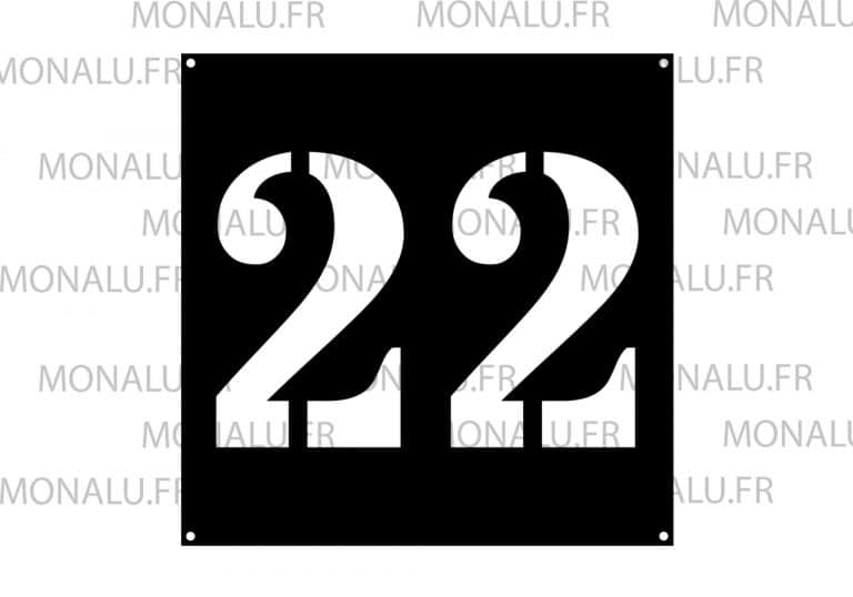 Décoration murale en métal : Plaque numéro de maison