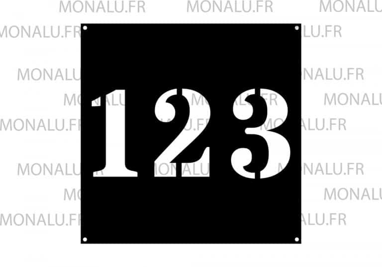 Décoration murale en métal : Plaque numéro de maison