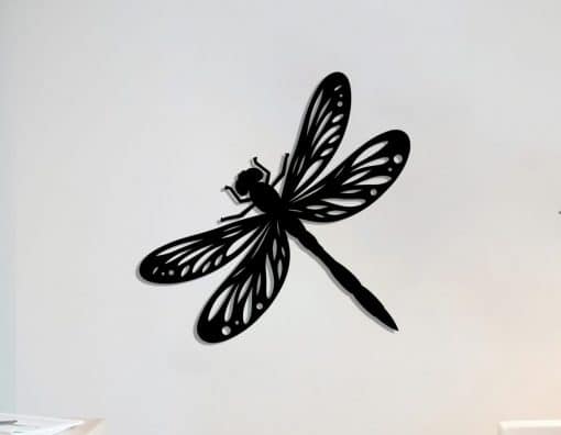 Décoration murale en métal : Libellule