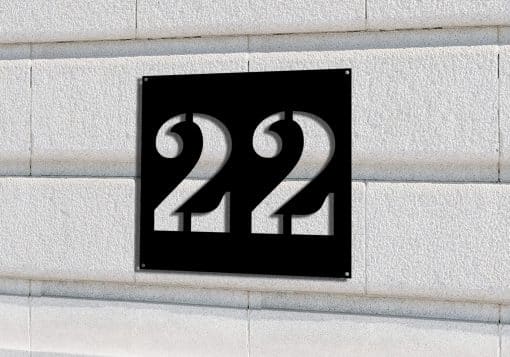 Décoration murale en métal : Plaque numéro de maison